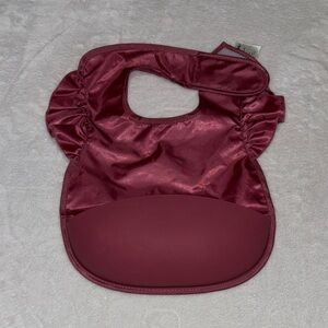 (3 for $10$ Burgundy silicone bib